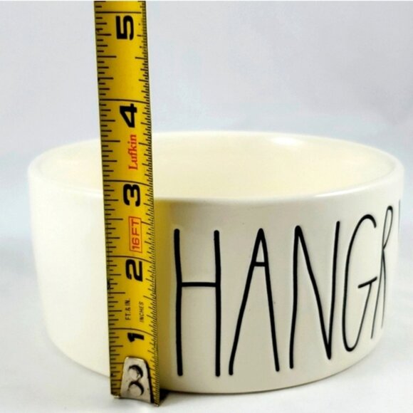 Rae Dunn White Dog Bowl Large Letters HANGRY Artisan Collection Ceramic - Picture 5 of 6